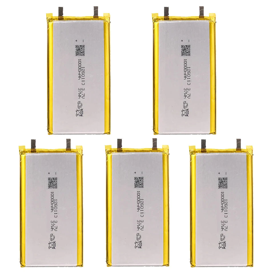 High Quality 3.7v 10000mah 1260110 Polymer Lithium Ion Li-ion Rechargeable Battery For Toy Power Bank Gps Table E-book Batteries
