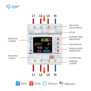 100a 3 Phase Smart Wifi Meter 22 In 1 3p4w Wifi Photovoltic Smart Meter