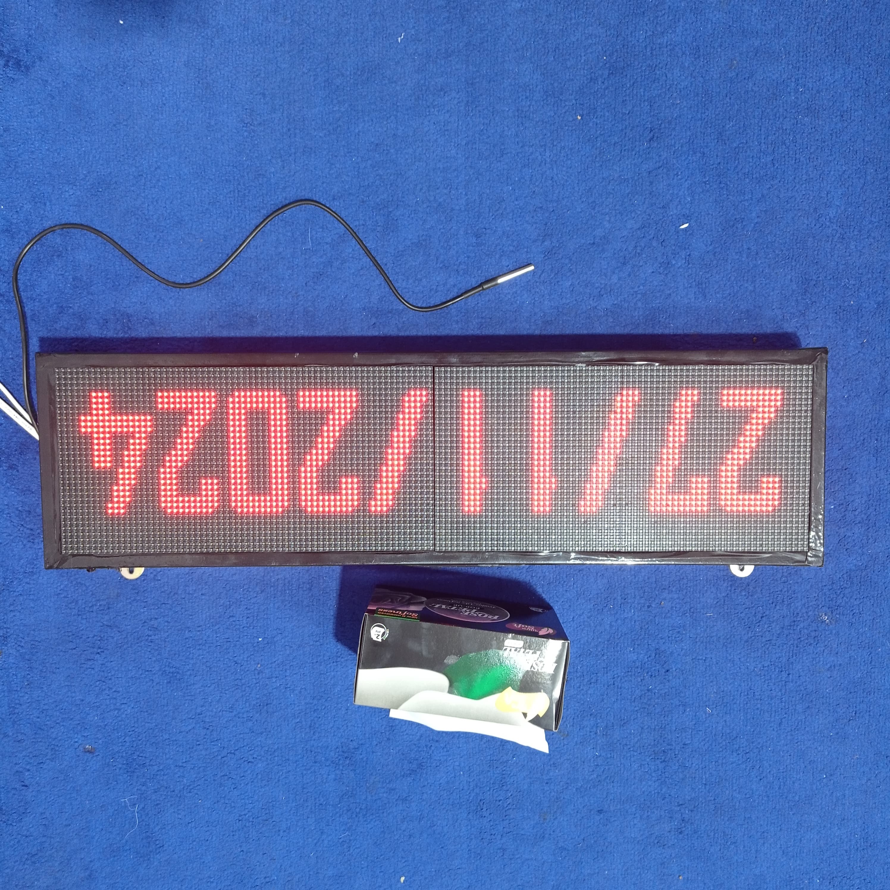 Industrial Clock With Temperature Display Rgb Display