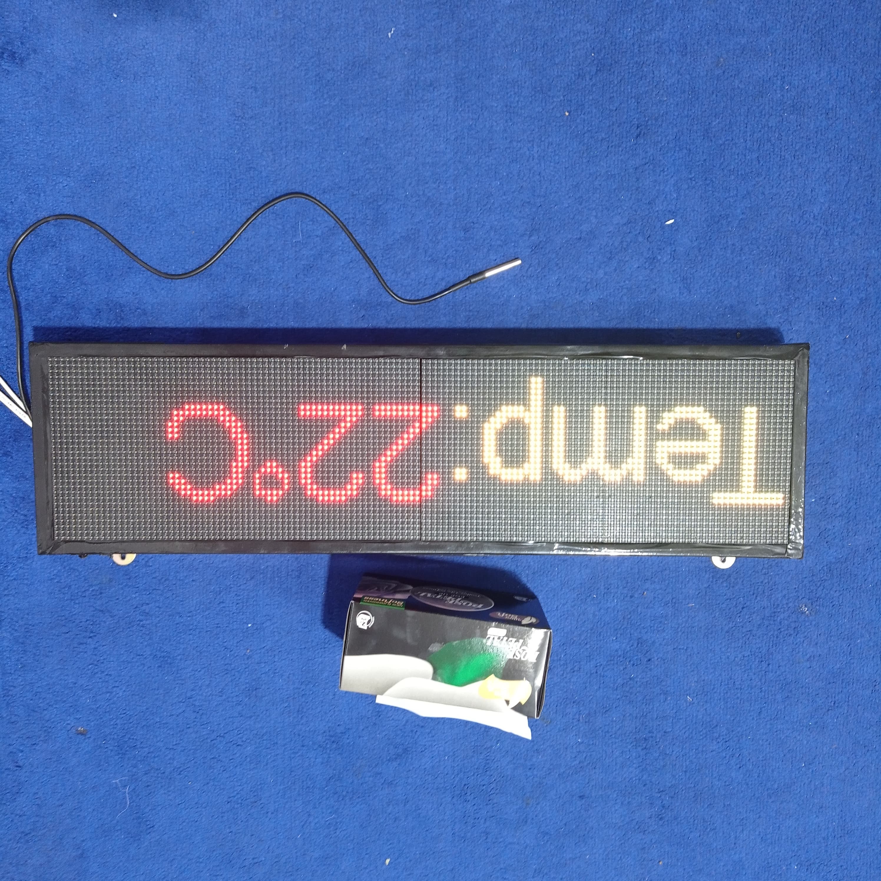 Industrial Clock With Temperature Display Rgb Display