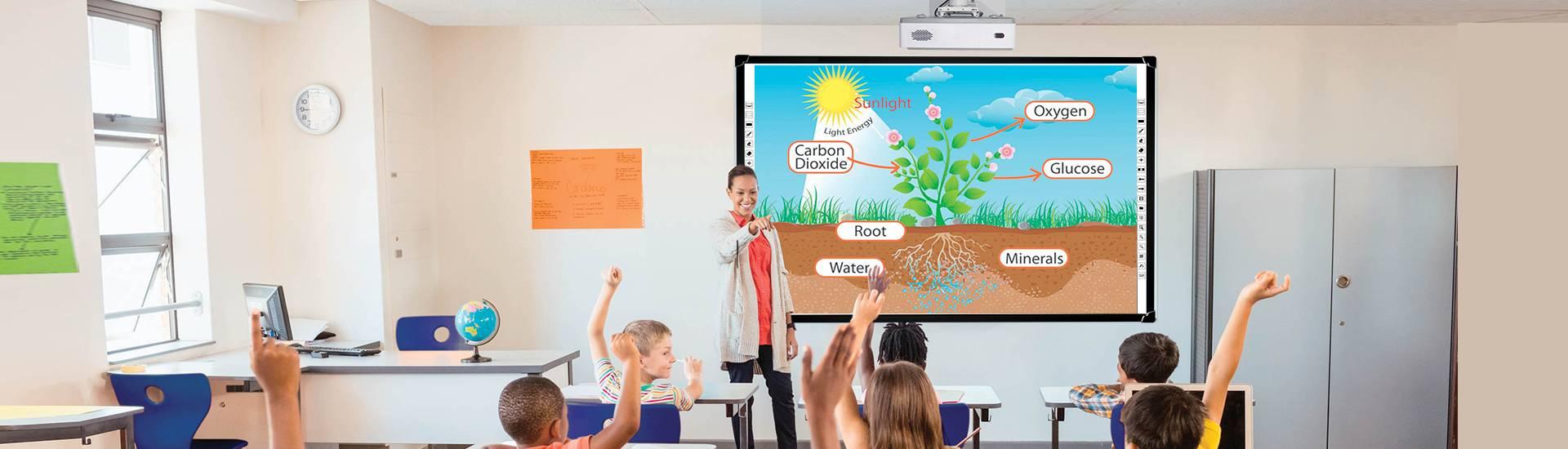 Optiview Interactive Whiteboard Touchable Display 82 Inch Size Working With Projector Opv-wb82