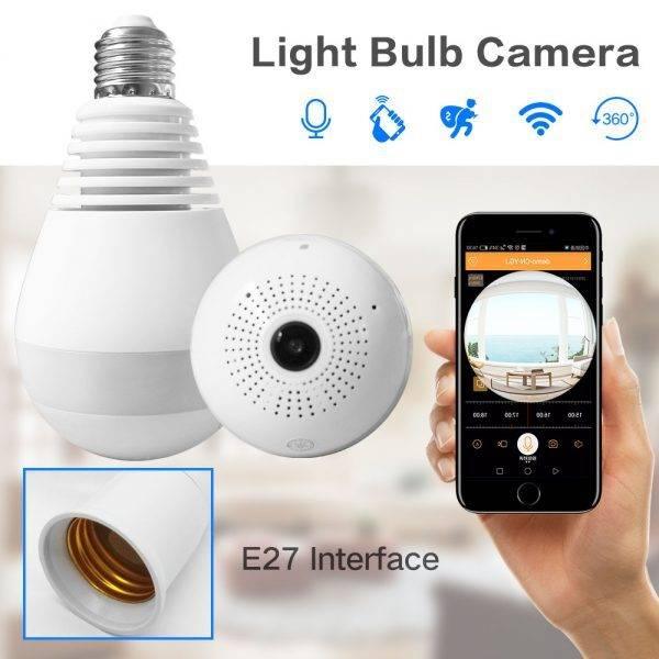 Ip Wireless Panoramic Bulb Camera 1080p Hd 2mp Bulb Camera Price