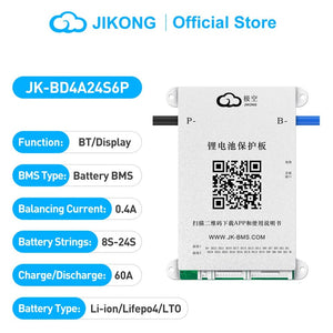 Jikong Jk-bd4a24s6p Smart Bms 8s 16s 24s 60a Li-ion Lifepo4 Lto Bms 18650 Batteries Bms Smart Battery Management System Ups