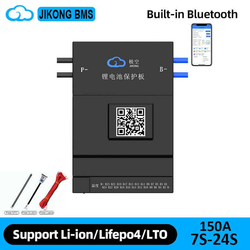 Jkbms Bd6a24s15p 7s-24s Active Balance Bms Balance Current 0.6a Continuous Current 150a Lifepo4 Li-ion Lto Battery