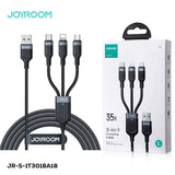Joyroom S-a18-1t3 30w 3-in-1 Fast Charging Cable Type-c To L+c+m 1.2m - Black