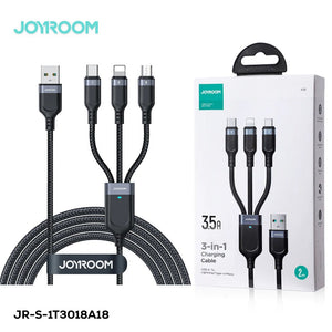 Joyroom S-a18-1t3 30w 3-in-1 Fast Charging Cable Type-c To L+c+m 1.2m - Black
