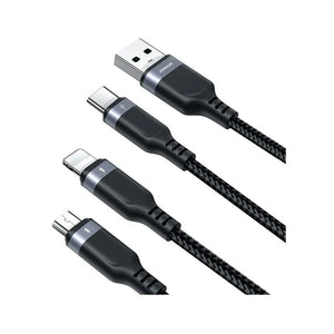 Joyroom S-a18-1t3 30w 3-in-1 Fast Charging Cable Type-c To L+c+m 1.2m - Black