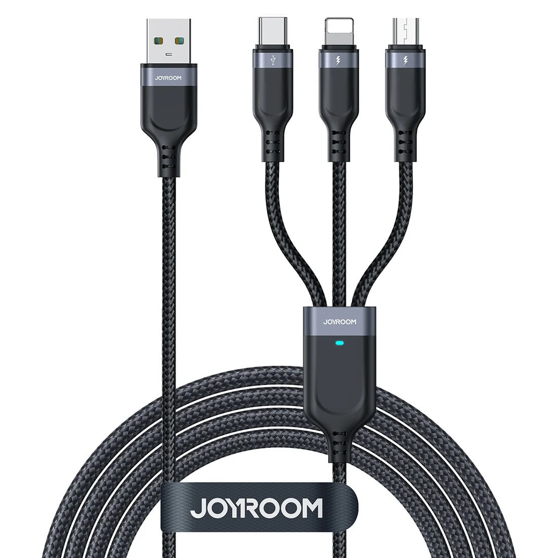 Joyroom S-a18-1t3 30w 3-in-1 Fast Charging Cable Type-c To L+c+m 1.2m - Black