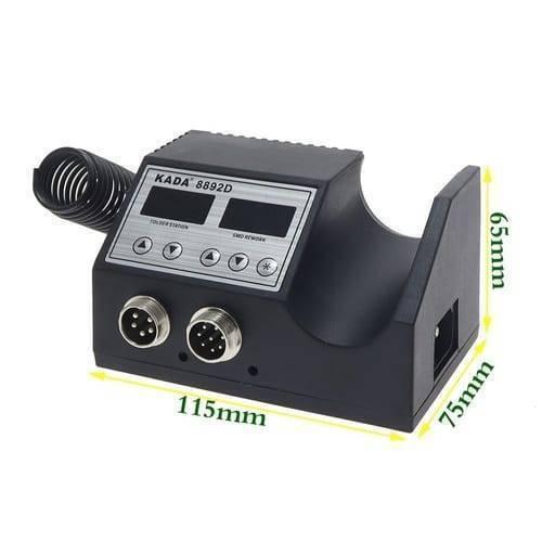Kada Digital Smd Rework Station 8892d 2 In 1 Hot Air Gun And Soldering Iron Welding Station With Nozzle