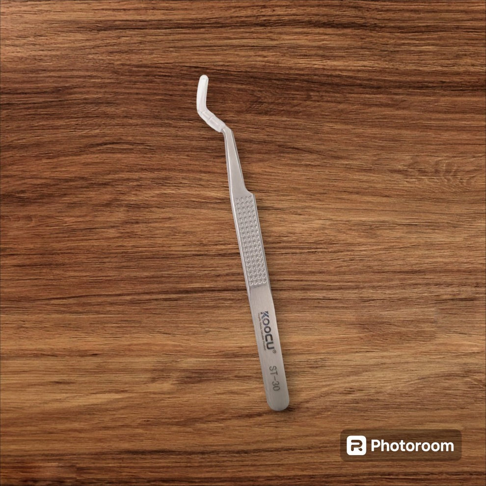Koocu St-30 Non-magnetic Stainless Steel Precision Chip Placement Tweezer
