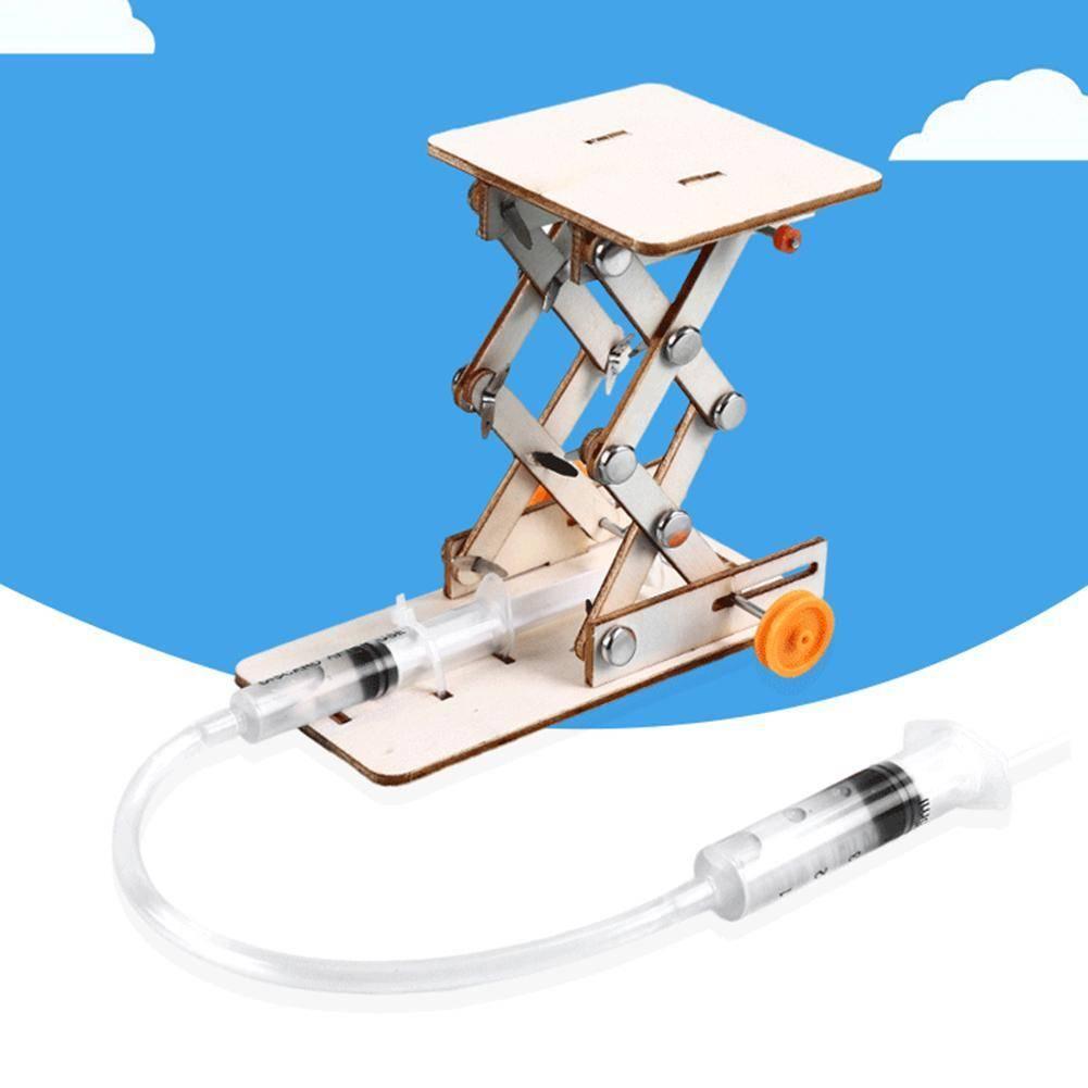 Kids Diy Hydraulic Lift Table Model Scientific Experiment Kit Educational Stem Toy