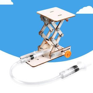 Kids Diy Hydraulic Lift Table Model Scientific Experiment Kit Educational Stem Toy