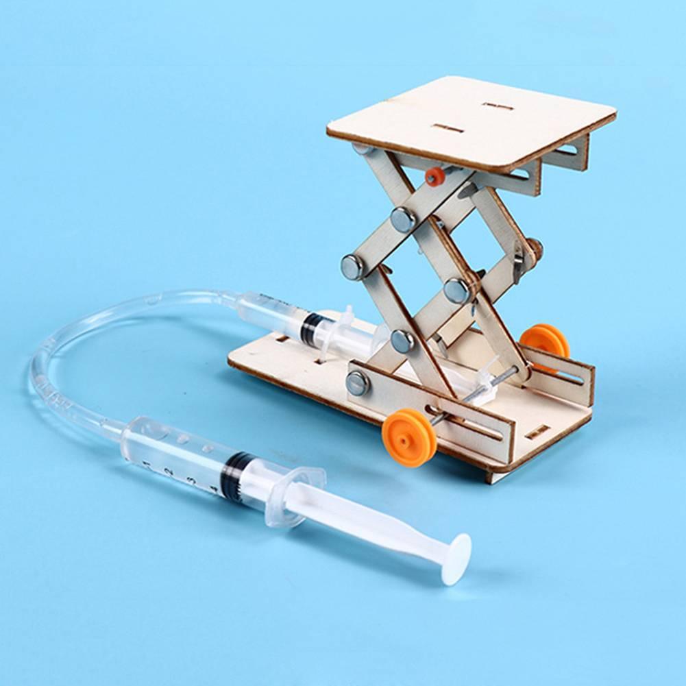 Kids Diy Hydraulic Lift Table Model Scientific Experiment Kit Educational Stem Toy