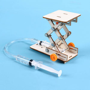 Kids Diy Hydraulic Lift Table Model Scientific Experiment Kit Educational Stem Toy