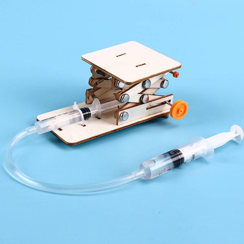 Kids Diy Hydraulic Lift Table Model Scientific Experiment Kit Educational Stem Toy