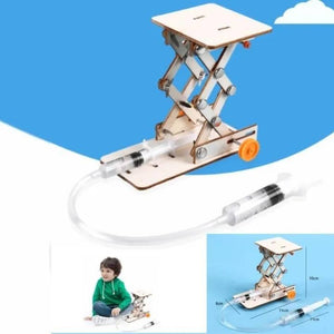 Kids Diy Hydraulic Lift Table Model Scientific Experiment Kit Educational Stem Toy