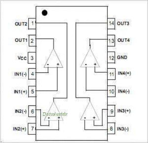 Differential Comparator Ic Lm2901n