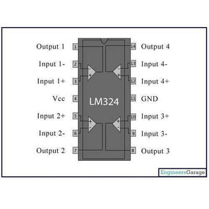 Lm324 Quad Op-amp Operational Amplifier Ic