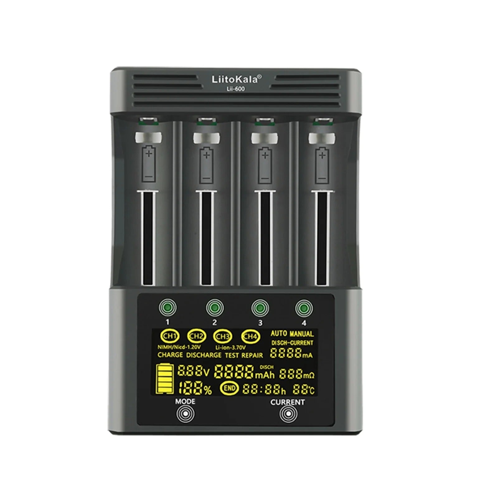 Liitokala Lii-600 Smart battery Charger and Tester With Power Supply