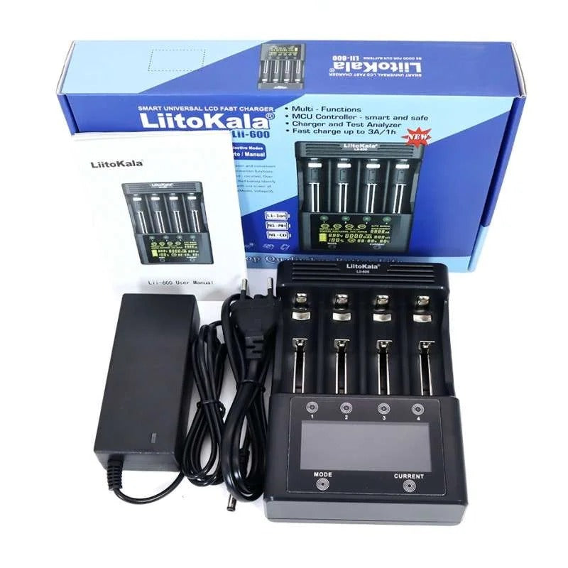 Liitokala Lii-600 Smart battery Charger and Tester With Power Supply