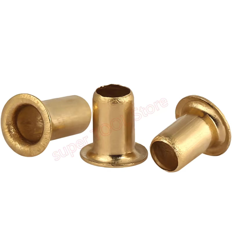M2.5x4mm 4mm Head Size Brass Eyelets Hollow Rivet Nut