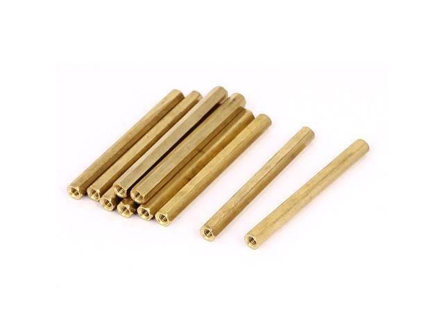 M3x55mm Female To Female Thread Brass Hex Standoff Pcb Pillar Spacer