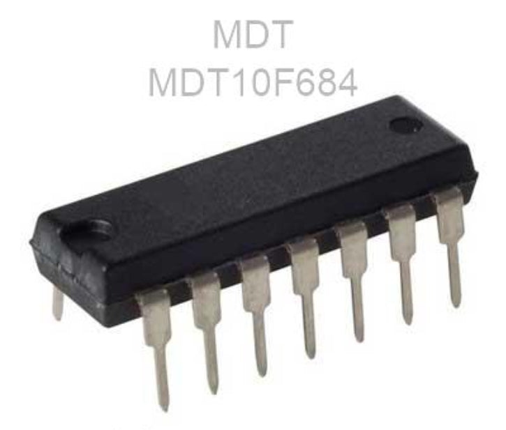 Mdt10f684 8-bit Microcontroller – Dip-14, 2k Flash, 128b Eeprom, 64b Ram, 20mhz, Adc, Pwm, Low-power Mcu