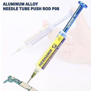 Mechanic P08 Aluminum Alloy Needle Tube Piston Solder Paste Flux Welding Oil Booster Pusher