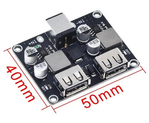 Mh-kc24 2-channel Dc-dc Buck Converter With Qc3.0 Fast Charging - 6-32v To 3v/5v/9v/12v/24v