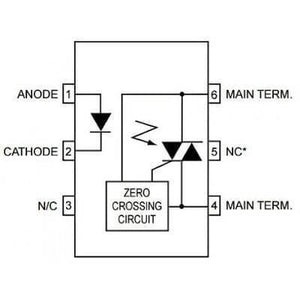 Moc3061 Zero Cross Phototriac Driver Optocoupler Ic Dip6