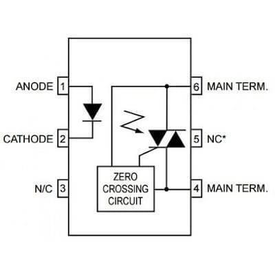 Moc3061 Zero Cross Phototriac Driver Optocoupler Ic Dip6