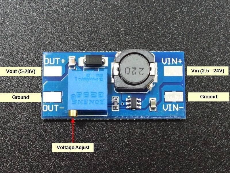 Mt3608 Mini Adjustable Dc-dc Boost Module