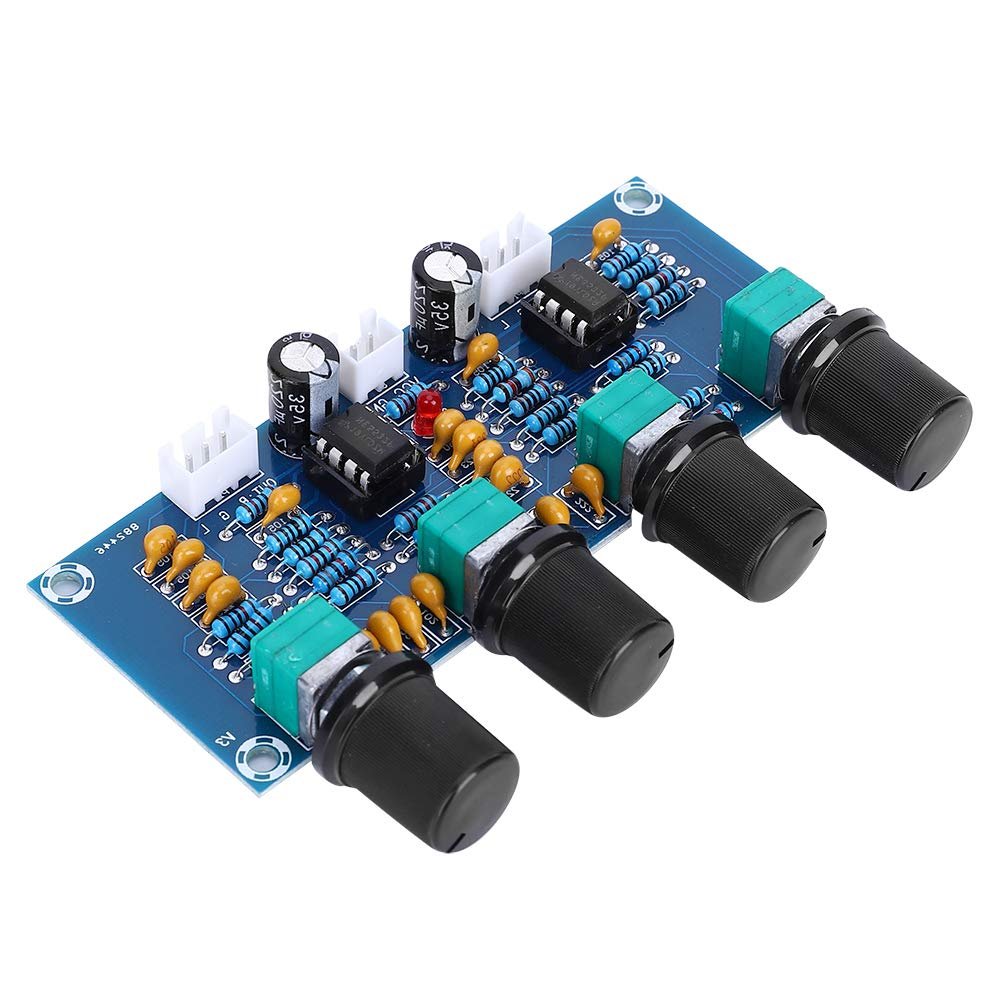 Ne5532 4-way Pre-amplifier Tone Board – Volume, Treble, Midrange & Bass Control (dc 12v-24v)