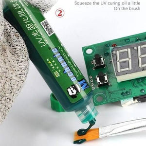 Green Mechanic Uv Curable 10cc Solder Mask Ink Pcb Fixing Repairing Welding Oil Paint Prevent Corrosive Arcing
