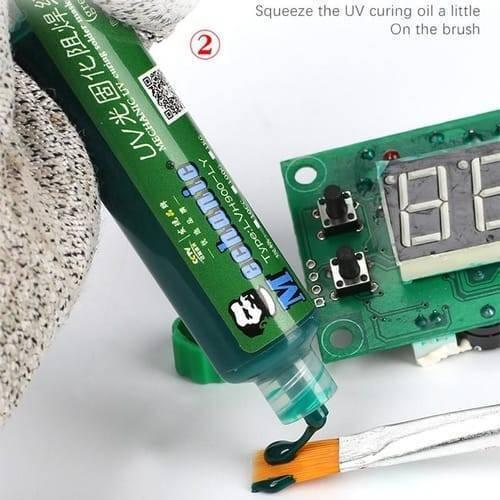 Green Mechanic Uv Curable 10cc Solder Mask Ink Pcb Fixing Repairing Welding Oil Paint Prevent Corrosive Arcing