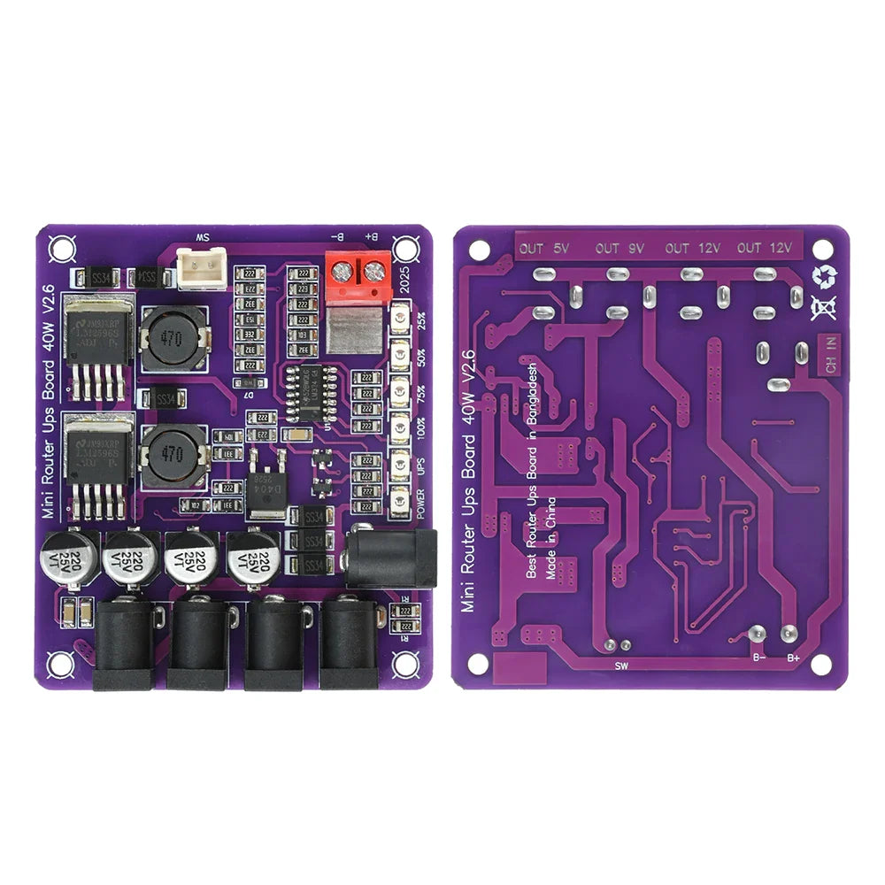 Mini Router Ups Board 40w V2.6 - Reliable Backup Power | Digilog.pk