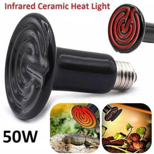 Mini Infrared Ceramic Heating Bulb Light 50w 220v Electric Heating Element For Egg Incubator Reptile Pets Birds