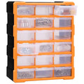 K503 Box Storage Box with 18pcs Drawers, Storage Box for Electronic Components, Drawer Storage, Screw Parts Storage Box 38x16x47 Cm