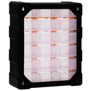 K503 Box Storage Box with 18pcs Drawers, Storage Box for Electronic Components, Drawer Storage, Screw Parts Storage Box 38x16x47 Cm