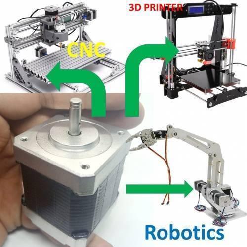 Nema 17 Stepper Motor: Bipolar 1.8 Degree, 1.6 Ohm For 3d Printer Robotics 4 Wire