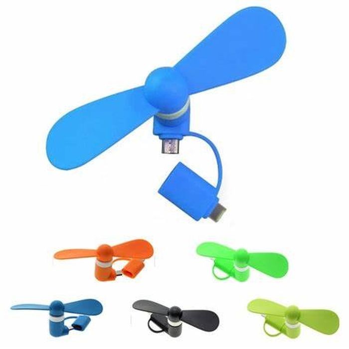 Portable 2 In 1 Mini Usb Fan For Phone Mix Color