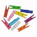 Colorful Push Pin With Wooden Clips 50mm