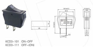 Canal Hb Series Rocker Power Switch 20