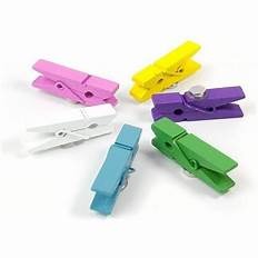 Colorful Push Pin With Wooden Clips 50mm