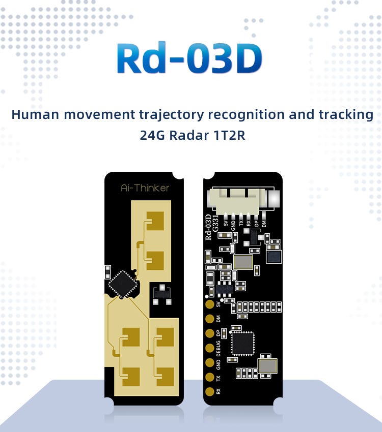On Demand Ai-Thinker Rd-03D 24G Multi-Target Human Movement Trajectory Positioning And Tracking Radar Module