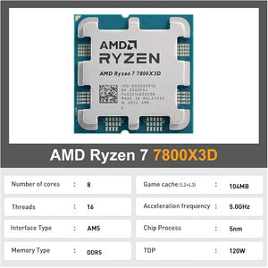 On Demand AMD Ryzen R7 7800X3D 8 Cores and 16 Threads Processor High Performance Gaming CPU Digilog.pk