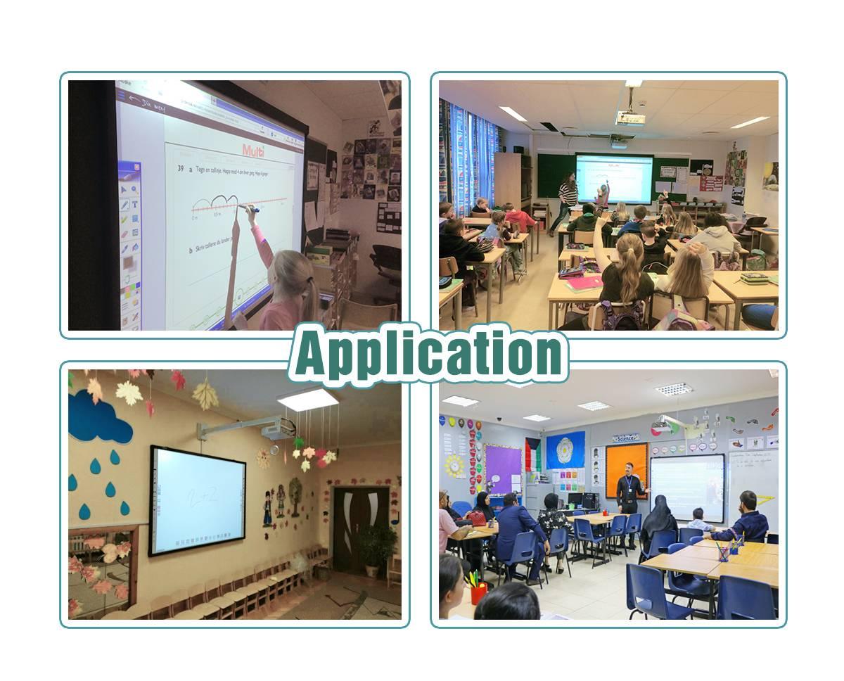 Optiview Interactive Whiteboard Touchable Display 82 Inch Size Working With Projector Opv-wb82