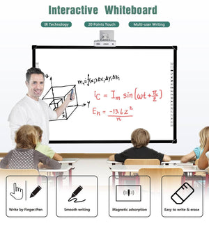 Optiview Interactive Whiteboard Touchable Display 82 Inch Size Working With Projector Opv-wb82