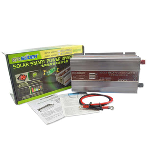 Original Suoer 24V 2000W Inverter STA-2000B 2022 Modified Sine Wave Solar Power USB 24V DC to 220VAC