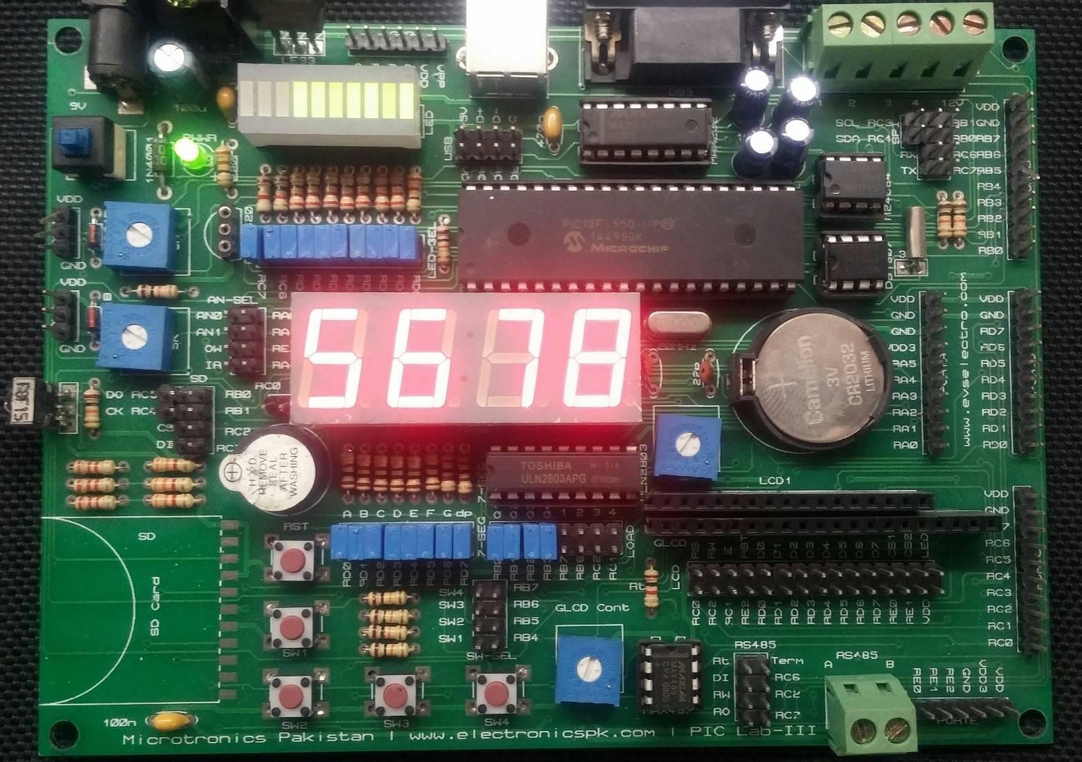 Pic Lab-iii Microchip Pic Microcontroller Development Board